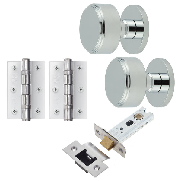 Temara Polished Chrome Mortice Door Knob Kit - 76mm Latch - tradefit - Featured Image