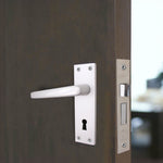 Aluminium Council Lever Lock Pack - 150 x 40mm - 66mm Lock x 76mm Hinges - Satin Aluminium - tradefit - 6
