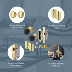 Beehive Black/Brass Wooden Mortice/Rim Door Knob Kit - 80mm Sashlock - tradefit - 4