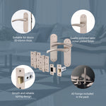 Nola Satin Nickel Door Handle Pack - 76mm Latch - tradefit - 4
