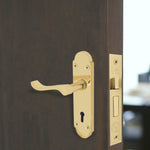 Victorian Rectory Polished Brass Lever Door Handle Pack - BS3621 5 Lever Lock - tradefit - 6