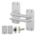 Satin Aluminium Contract Lever Latch Handle Kit - 76mm Latch