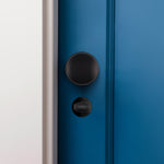 Victorian Ringed Black Mortice Door Knob Kit - 80mm Bathroom Lock - 76mm Hinges - tradefit - 6
