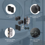Victorian Ringed Black Mortice Door Knob Kit - 80mm Sashlock - 76mm Hinges - tradefit - 4