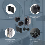 Victorian Matt Black Mortice Door Knob Kit - 80mm Bathroom Lock - 76mm Hinges - tradefit - 4