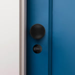 Victorian Matt Black Mortice Door Knob Kit - 80mm Bathroom Lock - 76mm Hinges - tradefit - 6