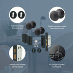 Beehive Black Mortice Door Knob Kit - 80mm Sashlock - tradefit - 5