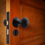 Beehive Black Mortice Door Knob Kit - 80mm Sashlock - tradefit - 7