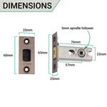 Martil Antique Brass Mortice Door Knob Kit - 76mm Bathroom Deadbolt - tradefit - 2