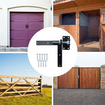 Adjustable Gate Hinges - Right Hand - 300 x 300mm - M24 - Black - tradefit - 6