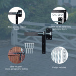 Adjustable Gate Hinges - Right Hand - 300 x 300mm - M24 - Black - tradefit - 4