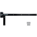 Adjustable Gate Hinges - Left Hand - 900 x 300mm - M20 - Black - tradefit - 1