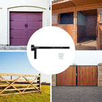 Adjustable Gate Hinges - Left Hand - 900 x 300mm - M20 - Black - tradefit - 6