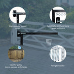 Adjustable Gate Hinges - Left Hand - 900 x 300mm - M20 - Black - tradefit - 4