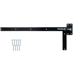 Adjustable Gate Hinges - Right Hand - 900 x 300mm - M20 - Black - tradefit