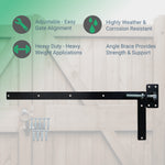 Adjustable Gate Hinges - Right Hand - 900 x 300mm - M20 - Black - tradefit - 4