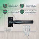 Adjustable Gate Hinges - 300mm - M20 - Black - tradefit - 4