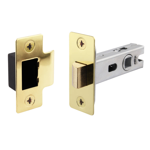 2.5 inch/64mm Tubular Latch Bolt Through - 44mm Backset - Brassed - tradefit - Featured Image
