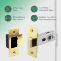 2.5 inch/64mm Tubular Latch Bolt Through - 44mm Backset - Brassed - tradefit