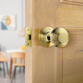 2.5 inch/64mm Tubular Latch Bolt Through - 44mm Backset - Brassed - tradefit