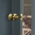 2.5 inch/64mm Tubular Latch Bolt Through - 44mm Backset - Brassed - tradefit