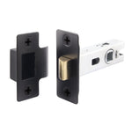 3 inch/76mm Tubular Latch Bolt Through - 57mm Backset - Black - tradefit - 1