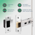 2.5 inch/64mm Bolt Through Tubular Latch - 44mm Backset - Polished Chrome - tradefit