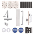 Fire Door Kit - Corridor Locking Door - Medium Duty - Satin Aluminium