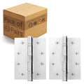 Polished Chrome Fire Door Hinges – 4 Inch/102mm – Grade 11 Steel Ball Bearing – Pack of 40 Pairs