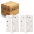White Fire Door Hinges – 4 Inch/102mm – Grade 11 Steel Ball Bearing – Pack of 40 Pairs