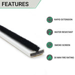 Intumescent Fire Door Seal Strip - Fire and Smoke - 15x4x2100mm - White - Trade Pack of 140 - tradefit - 2