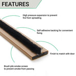 Intumescent Seal Strip - Fire & Smoke - 20x4x1050mm - Brown - Pack of 5 / Single Door Pack - tradefit - 3