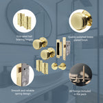 Victorian Ringed Polished Brass Mortice Door Knob Kit - 80mm Bathroom Lock - tradefit - 4