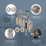 Nola Satin Nickel Lever on Rose Door Handle Pack - BS3621 5 Lever Lock - tradefit - 3