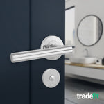 Chrome Round Bathroom Turn & Release Olbia Pattern - Polished Chrome - tradefit - 4