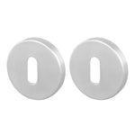 Satin Nickel Round Keyhole Escutcheons - 1 Pair 52mm - tradefit - 1