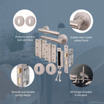 Olbia Satin Nickel Lever on Rose Door Handle Pack - BS3621 5 Lever Sashlock - tradefit - 3