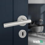 Olbia Satin Nickel Round Keyhole Escutcheons - 1 Pair 52mm - tradefit - 4