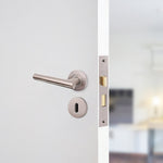 Olbia Satin Nickel Lever on Rose Door Handle Pack - BS3621 5 Lever Sashlock - tradefit - 4