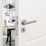 Olbia Satin Nickel Lever on Rose Door Handle Pack - BS3621 5 Lever Sashlock - tradefit - 5