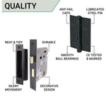 Tudor Antique Black Iron Door Handle Pack - Sash Lock - tradefit - 5