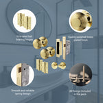 Beehive Polished Brass Mortice Door Knob Kit - 80mm Bathroom Lock - tradefit - 4