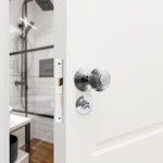 Beehive Polished Chrome Mortice Door Knob Kit - 80mm Bathroom Lock - tradefit - 5
