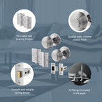 Beehive Satin Chrome Mortice Door Knob Kit - 76mm Latch - tradefit - 4