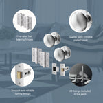 Victorian Satin Chrome Mortice Door Knob Kit - 76mm Latch - 76mm Hinges - tradefit - 4