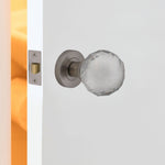 Glass and Satin Nickel Mortice Door Knob Kit - 76mm Latch - tradefit - 6