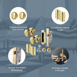 Beehive Polished Brass Mortice Door Knob Kit - 80mm Sashlock - tradefit - 4