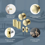 Victorian Polished Brass Mortice Door Knob Kit - 76mm Latch - tradefit - 4
