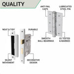 Sassari Polished Chrome Lever Door Handle Pack - 80mm Bathroom Lock - tradefit - 4