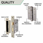 Sassari Satin Nickel Lever Door Handle Pack - 64mm Bathroom Lock - tradefit - 4